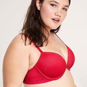 Victoria's Secret Red Push Up Bra By Pink (LIMITED EDITION)